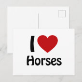Ik hou van paarden briefkaart (Voorkant / Achterkant)