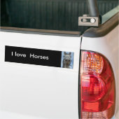 Ik hou van Paarden bumper sticker (Op Truck)