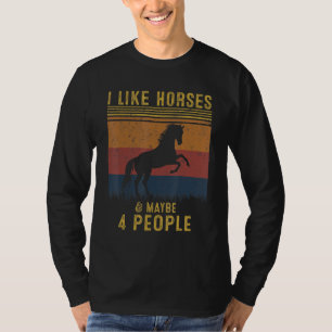 Ik hou van paarden en misschien 4 mensen Boerderij T-shirt