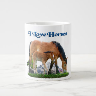 Ik hou van paarden extra grote beker