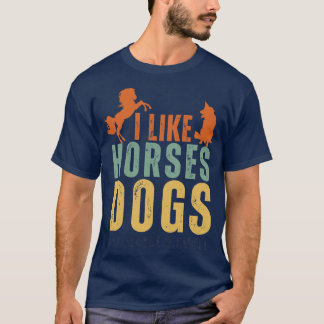 Ik hou van paarden honden en misschien 3 mensen 22 t-shirt