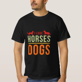 Ik hou van paarden honden klassiek T-shirt