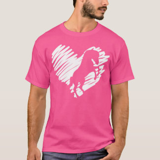 Ik hou van paarden retro t-shirt