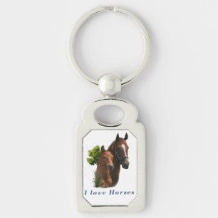Ik hou van paarden sleutelhanger