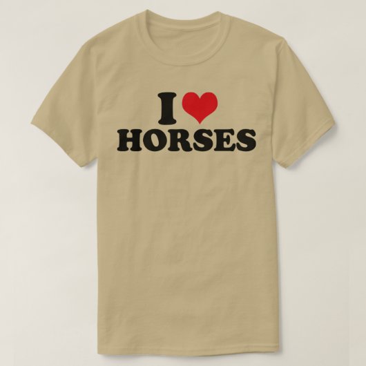 Ik hou van paarden t-shirt (Design voorkant)