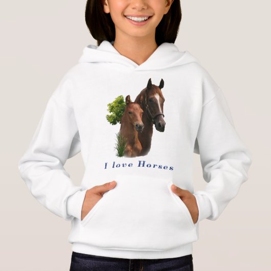 Ik hou van paarden t-shirts (Voorkant)