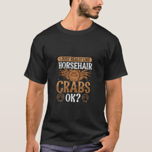 Ik hou van paardenhaar krab t-shirt