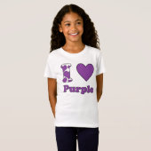 Ik hou van Paars T-shirt (Voorkant volledig)