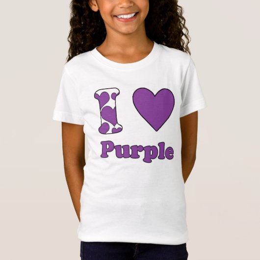 Ik hou van Paars T-shirt (Voorkant)