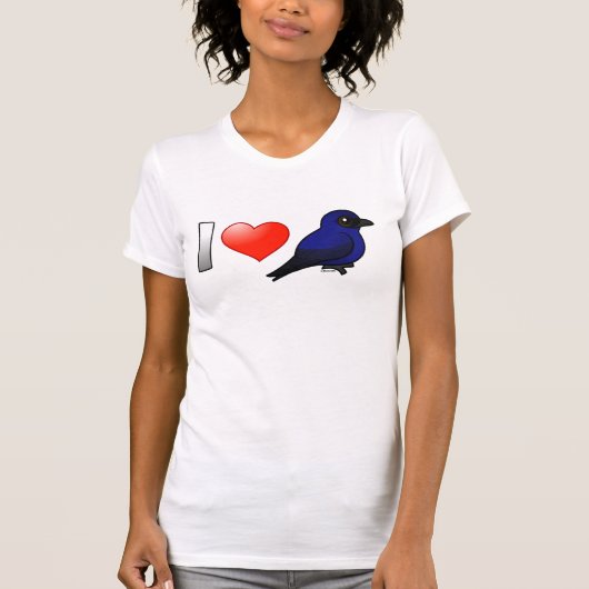 Ik hou van Paarse Martins T-shirt (Voorkant)