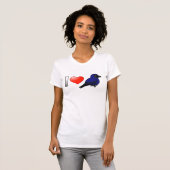 Ik hou van Paarse Martins T-shirt (Voorkant volledig)