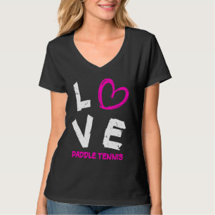Ik hou van Paddle Tennis Hart T-shirt