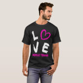 Ik hou van Paddle Tennis Hart T-shirt (Voorkant volledig)
