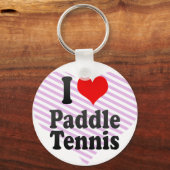 Ik hou van Paddle Tennis Sleutelhanger (Voorkant)