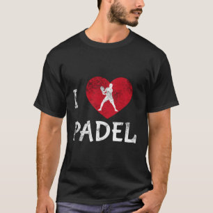 Ik hou van Padel Tennis Padel Racket Padel Paddleb T-shirt