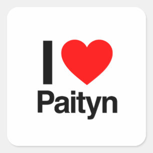 ik hou van paityn vierkante sticker