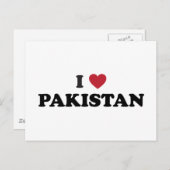 Ik hou van Pakistan Briefkaart (Voorkant / Achterkant)