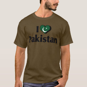 Ik hou van Pakistan Vlag T-Shirt