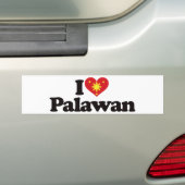 Ik hou van Palawan Bumpersticker (Op auto)