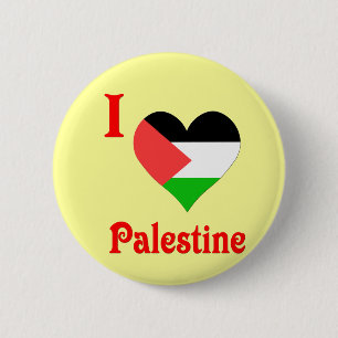 Ik hou van Palestijnse vlag Ronde Button 5,7 Cm