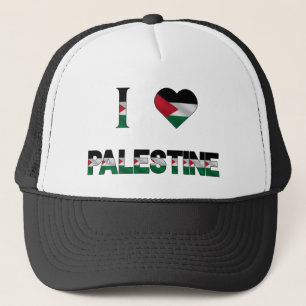 Ik hou van Palestina Heart Flag Unity Freedom Trucker Pet