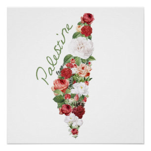 Ik hou van Palestina Mijn thuisland Palestijnse Ka Perfect Poster