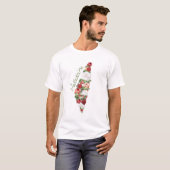 Ik hou van Palestina Mijn thuisland Palestijnse ka T-shirt (Voorkant volledig)
