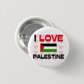 Ik hou van Palestina Ronde Button 3,2 Cm (Voorkant /achterkant)