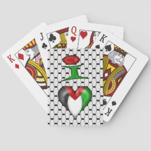Ik hou van Palestine I Heart Palestine Speelkaarten