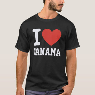 Ik hou van Panama Hart Souvenir Liefhebbers Trots T-shirt