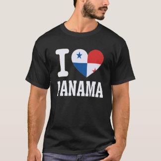 Ik hou van Panama Hart Souvenir Liefhebbers Trots T-shirt