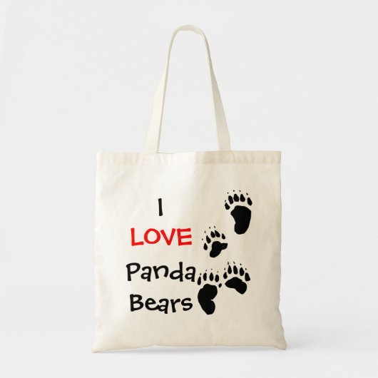 Ik hou van panda-beren tote bag (Voorkant)