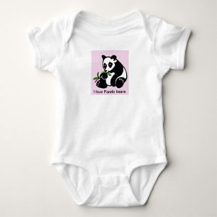 Ik hou van PANDA BEREN - Wildlife - Natuur - anima Romper