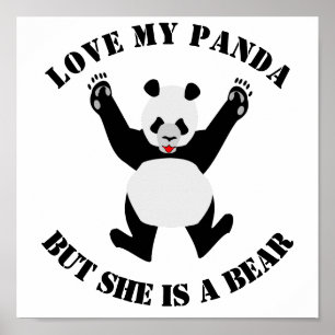 Ik hou van Panda, maar ze is een Beer Poster