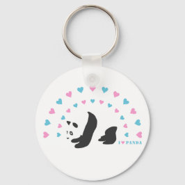 Ik hou van Panda Sleutelhanger