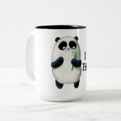 Ik hou van Panda Tweekleurige Koffiemok (Voorkant links)