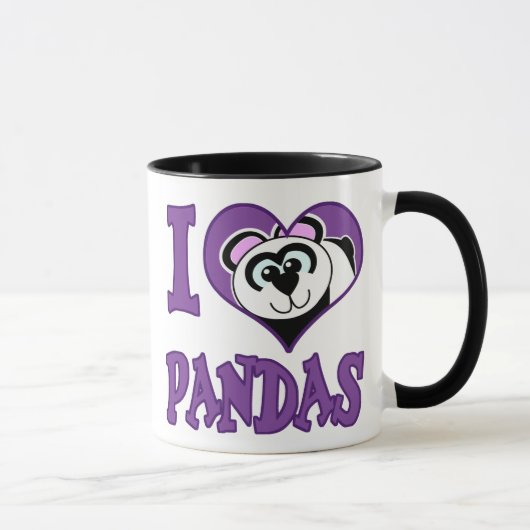 Ik hou van panda's mok (Rechts)