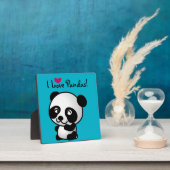 Ik hou van Pandas Panda beer met hart Fotoplaat (Insitu)
