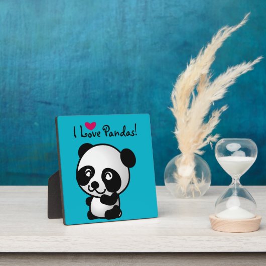 Ik hou van Pandas Panda beer met hart Fotoplaat (Insitu)