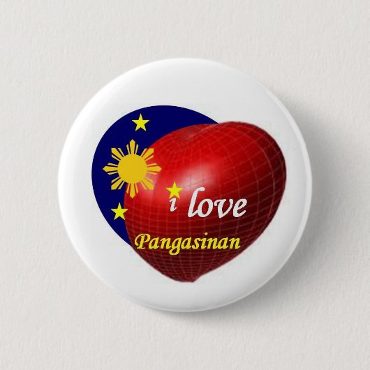 Ik hou van Pangasinan Ronde Button 5,7 Cm (Voorkant)