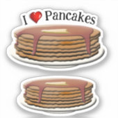 Ik hou van pannenkoeken * Pannenkoekendag Sticker (Voorkant)