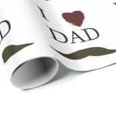 Ik hou van pap snor cadeaupapier (Rol Hoek)