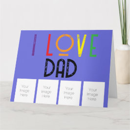 ik hou van papa foto's Vouwbare Wenskaart Kaart