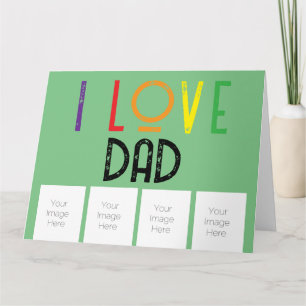 ik hou van papa foto's Vouwbare Wenskaart Kaart