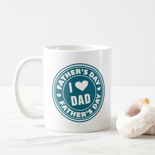 Ik hou van papa Happy Vaderdag | Koffie Mok (Met donut)