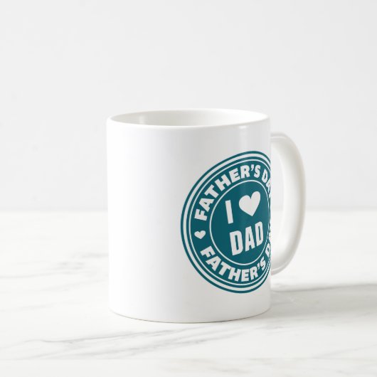 Ik hou van papa Happy Vaderdag | Koffie Mok (Voorkant rechts)
