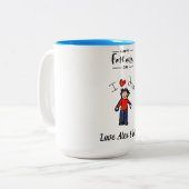 "Ik hou van papa" mok met de naam van het kind. (Voorkant links)