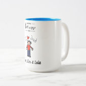 "Ik hou van papa" mok met de naam van het kind. (Voorkant rechts)