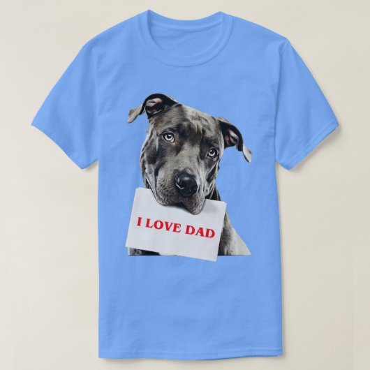 Ik hou van papa Pitbull T-shirt (Design voorkant)