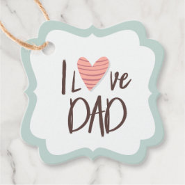 Ik hou van papa - vaderdag - hart bedankjes labels